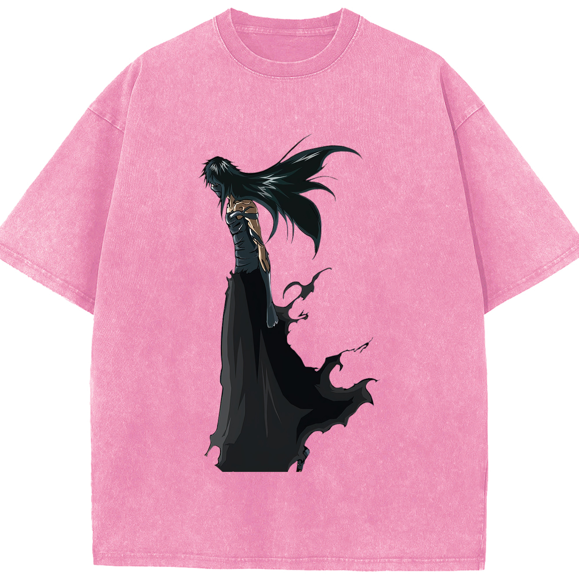 （画像用） ブリーチ 黒崎一護（くろさき いちご）BLEACH Kurosaki Ichigo 綿100% ヴィンテージ風 半袖Tシャツ（フロントプリント）